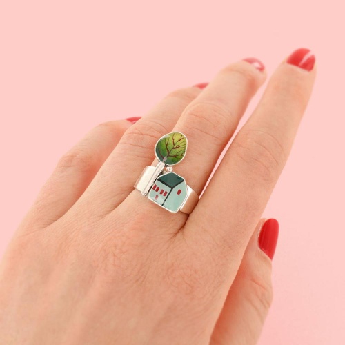 Кольцо TARATATA, Mon ptit village, разъемное, с цветной смолой и узорами, TT-H25-03406-10M серебристый фото 3