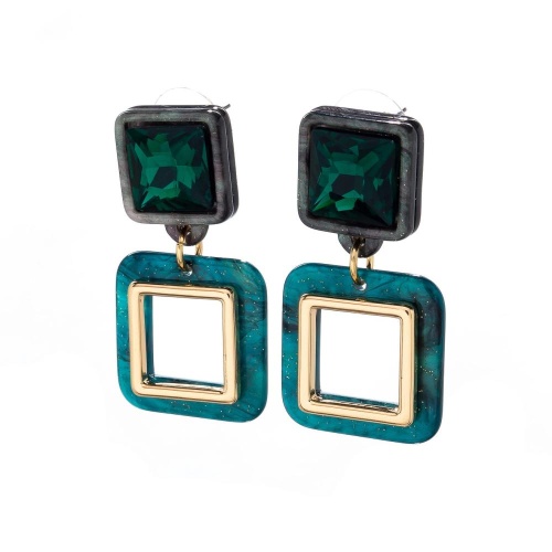 Серьги Moon Paris, Lorian, с кристаллом и подвеской, ML-24.03-021 зеленый