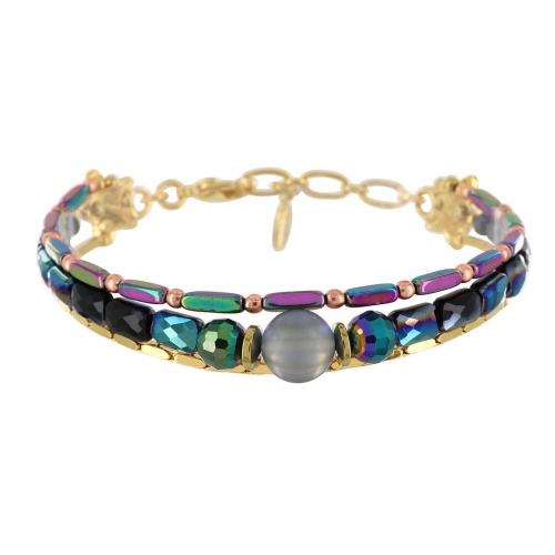 Браслет TARATATA, Clair de lune, со смолой,бусинами и слюдяной пудрой, TT-H24-04306-207 зеленый фото 2