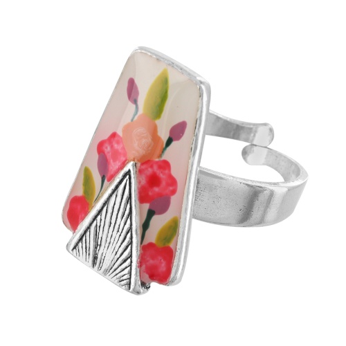 Кольцо TARATATA, Tequila, разъемное, с цветной смолой, TT-E24-02403-101 белый фото 2