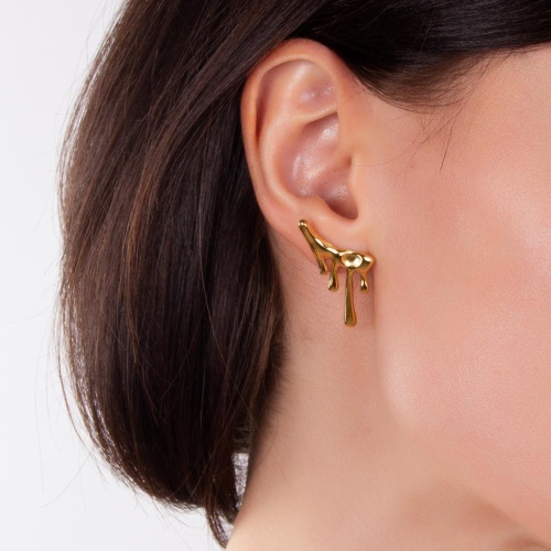 Серьги Moon Paris, металл, Mo-22.10-094 золотистый фото 4