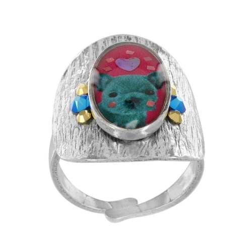 Кольцо TARATATA, Tootoo, разъемное,со смолой,стразами и блестками, TT-W23-10425-103 розовый