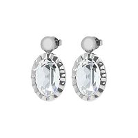 Серьги Qudo TIVOLA UNICA big (S/P) Crystal 2,65cm, 332000