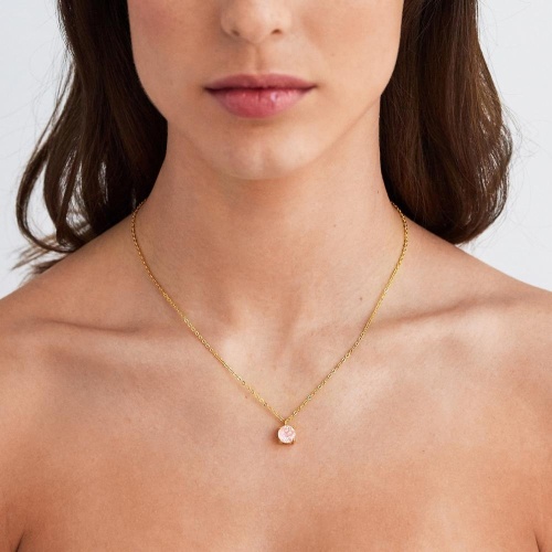Колье Catherine Bijoux, Geometric shine, с кристаллом, CB26.1-5675AS голубой фото 2