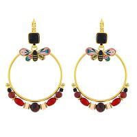Серьги TARATATA, La via en rose, со смолой,краской,бусинами и агатом, TT-H24-06750-205 розовый