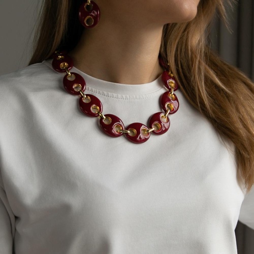 Колье Francesca Bianchi, с эмалью, FB25.2-BS19 красный фото 2