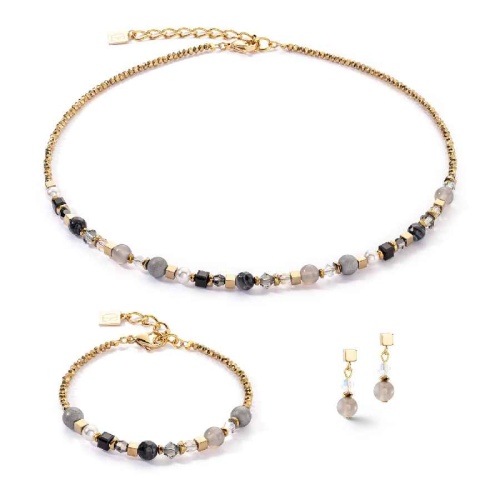 Серьги Coeur de Lion Grey-Gold, 4345/21-1216 фото 2