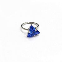 Кольцо Catherine Bijoux, The three sides of the triangle, разъемное, с кристаллом, CB24.2-5308DS синий