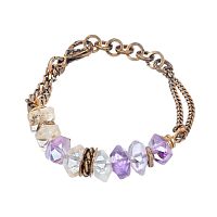 Браслет Alcozer&J, с аметистом и цитрином, AL-B38CX25-R сиреневый