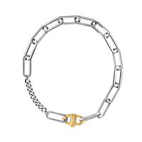 Колье Moon Paris, Ringo, с овальными звеньями и золотистым замком, MR-26.01-019 серебристый