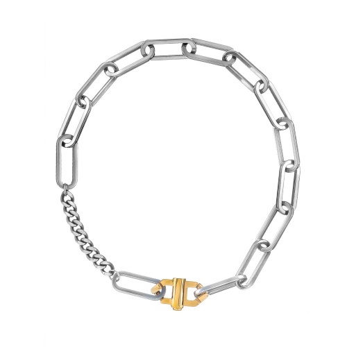 Колье Moon Paris, Ringo, с овальными звеньями и золотистым замком, MR-26.01-019 серебристый