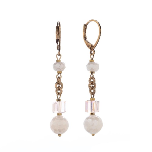 Серьги Lanzerotti, Pesca, авантюрин, кристалл, гематит, LZ-24.05-252 розовый