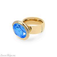 Кольцо Qudo TIVOLA big G royal blue delite  18.5 мм, 651750/18.5 BL/G