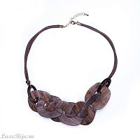 Колье Moon Paris, Loriane, объемное, коричн.шнурок, ML-20.01-008 коричневый