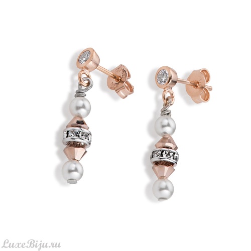 Серьги Coeur de Lion Rose Gold 4828/21-1620