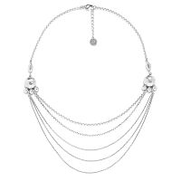 Колье ORI TAO, Castella, с многоярусными цепями и бусинами, OT23.2-15-31480 серебристый