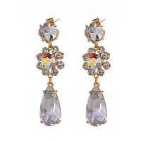 Серьги Moon Paris, Ringo Queen, с кристаллами, MRQ-23.12-095 хрустальный