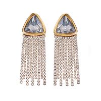 Серьги Moon Paris, с кристаллами, Mo-Y25.02-006 золотистый