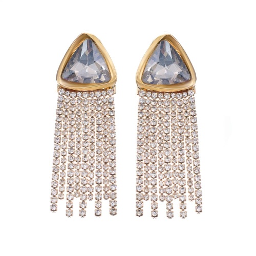 Серьги Moon Paris, с кристаллами, Mo-Y25.02-006 золотистый