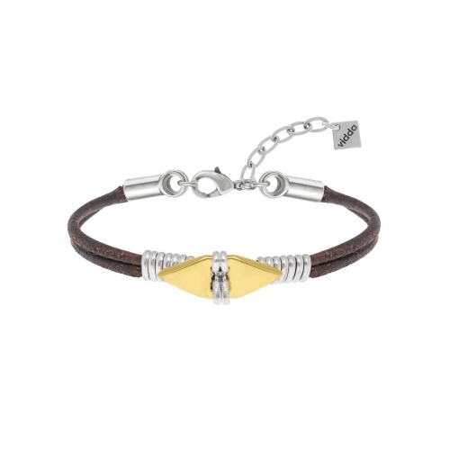 Браслет VIDDA, Dune, кожаный, двухцветный металл, VD24.1-0191492 серебристый фото 6