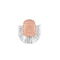 Кольцо TARATATA, Etincelle, разъемное, с цветной смолой и узорами, TT-W25-08415-105 розовый