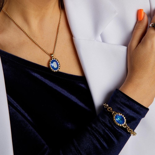 Браслет Qudo TIVOLA UNICA big (G/P) Royal blue delite, 189684 фото 4