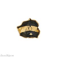 Кольцо Katerina Vassou, Poppy, незамкнутое, с цветочным узором, KV23.2-303733 черный