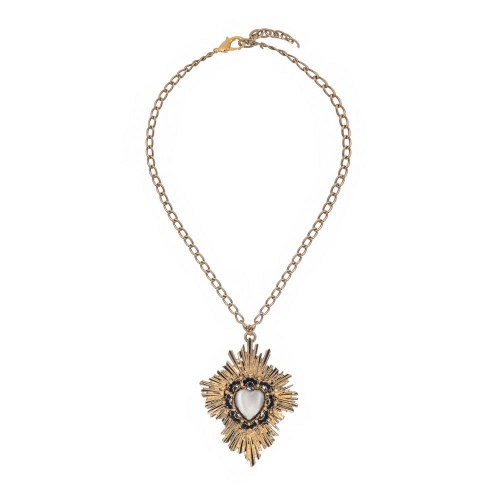 Колье Celeste G, с сердцем и кристаллами Swarovski, CS26.1-1124 серебристый