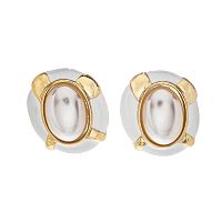 Серьги Moon Paris, с жемчужной вставкой, Mo-Y24.06-006 белый