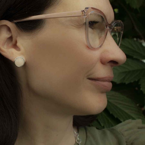 Пусеты Fiore Luna ROSE QUARTZ, LE1108 R/S фото 2