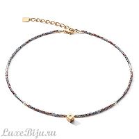 Колье Coeur de Lion Light Blue-Gold 5080/10-0745