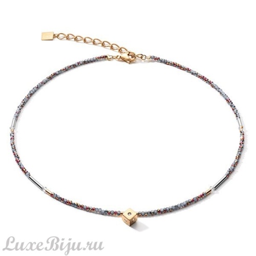 Колье Coeur de Lion Light Blue-Gold 5080/10-0745