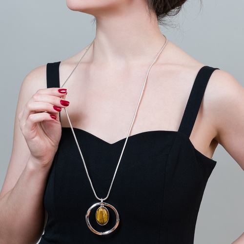 Колье Fiore Luna TIGER EYE, LN5129 BR/S фото 2