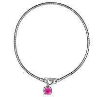 Колье Ciclon, Solitario, с кристаллом Swarovski, CN-EMO812 фуксия