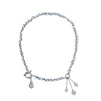 Колье Lanzerotti, Pianoforte, с жемчугом барокко и хрусталем, LZ-25.12-391 хрустальный