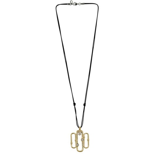 Колье Ciclon, Sakura, кожаное, с чешскими кристаллами, CN-220818 хрустальный