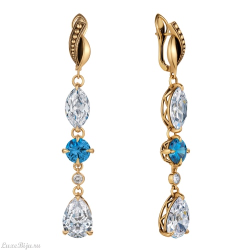 OR0588-0431 ACQUAMARINA СЕРЬГИ SEGRETI DELL'OCEANO фото 2