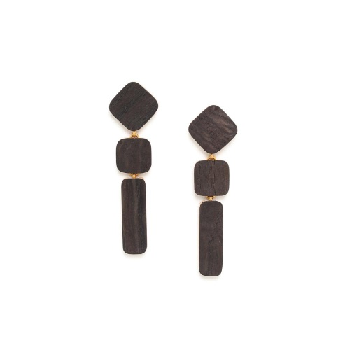 Серьги Nature Bijoux, Wenge, тамариндовое дерево,шпон,гмелина, NB22.1-12-77230 коричневый