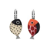 Серьги TARATATA, Ocean, асимметричные, с цветной смолой, TT-W24-02719-10M серебристый