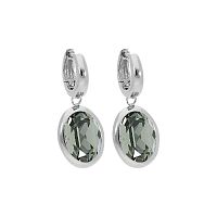 Серьги Qudo Creole TIVOLA small S black diamond, 310530 BW/S