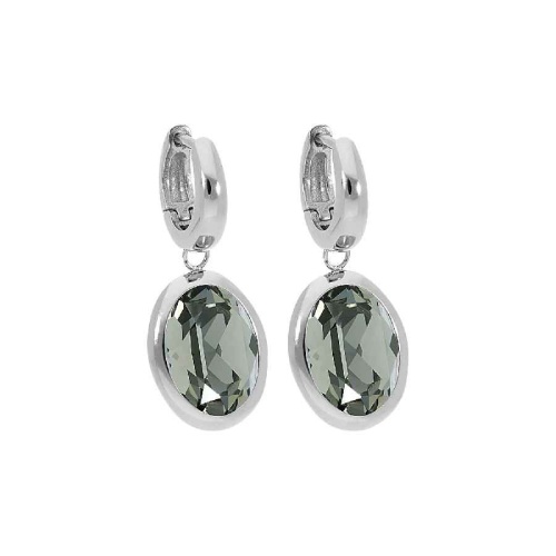 Серьги Qudo Creole TIVOLA small S black diamond, 310530 BW/S