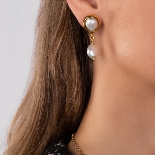 Серьги Lanzerotti, Splendore, с жемчугом, LZ-24.08-337 белый фото 2