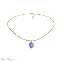 Колье Qudo TIVOLA UNICA big (G/P) Royal blue delite 3cm, 420684