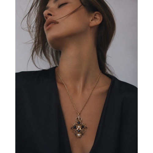Колье Celeste G, с кристаллами Swarovski и жемчугом, CS26.1-2182 черный фото 3