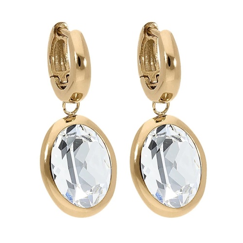 Серьги Qudo Creole TIVOLA small G crystal, 310501 BW/G фото 6