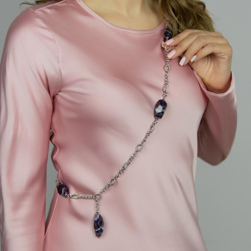 Колье Lanzerotti, Iris, с аметистом, LZ-26.03-079 фиолетовый фото 6