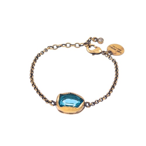 Браслет Thot Gioielli, с рейнстоуном, TG25.1-BR110 аквамариновый