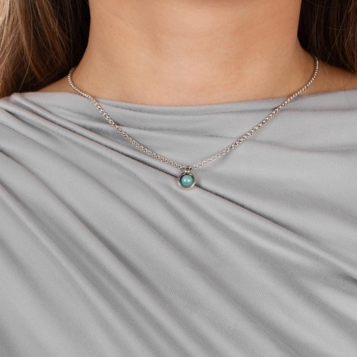 Колье Ciclon, Unique, с муранским стеклом, CN-233802 бирюзовый фото 2