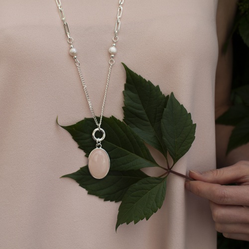 Колье Fiore Luna ROSE QUARTZ, LN5154 R/S фото 3