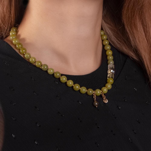 Колье Lanzerotti, Verde, жад, цитрин, кристаллы, лабрадорит, LZ-24.12-556 зеленый фото 3